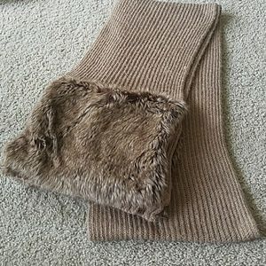 ZARA Faux fur long scarf